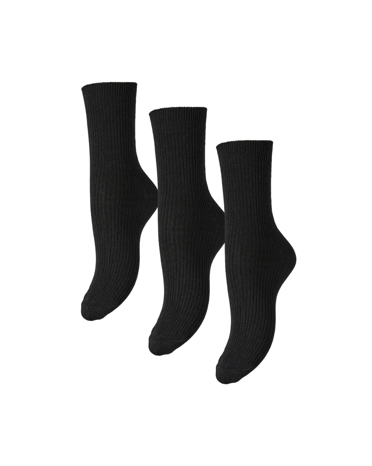 Sort - Black - Pieces - Strømper - 3-pak - 17151108