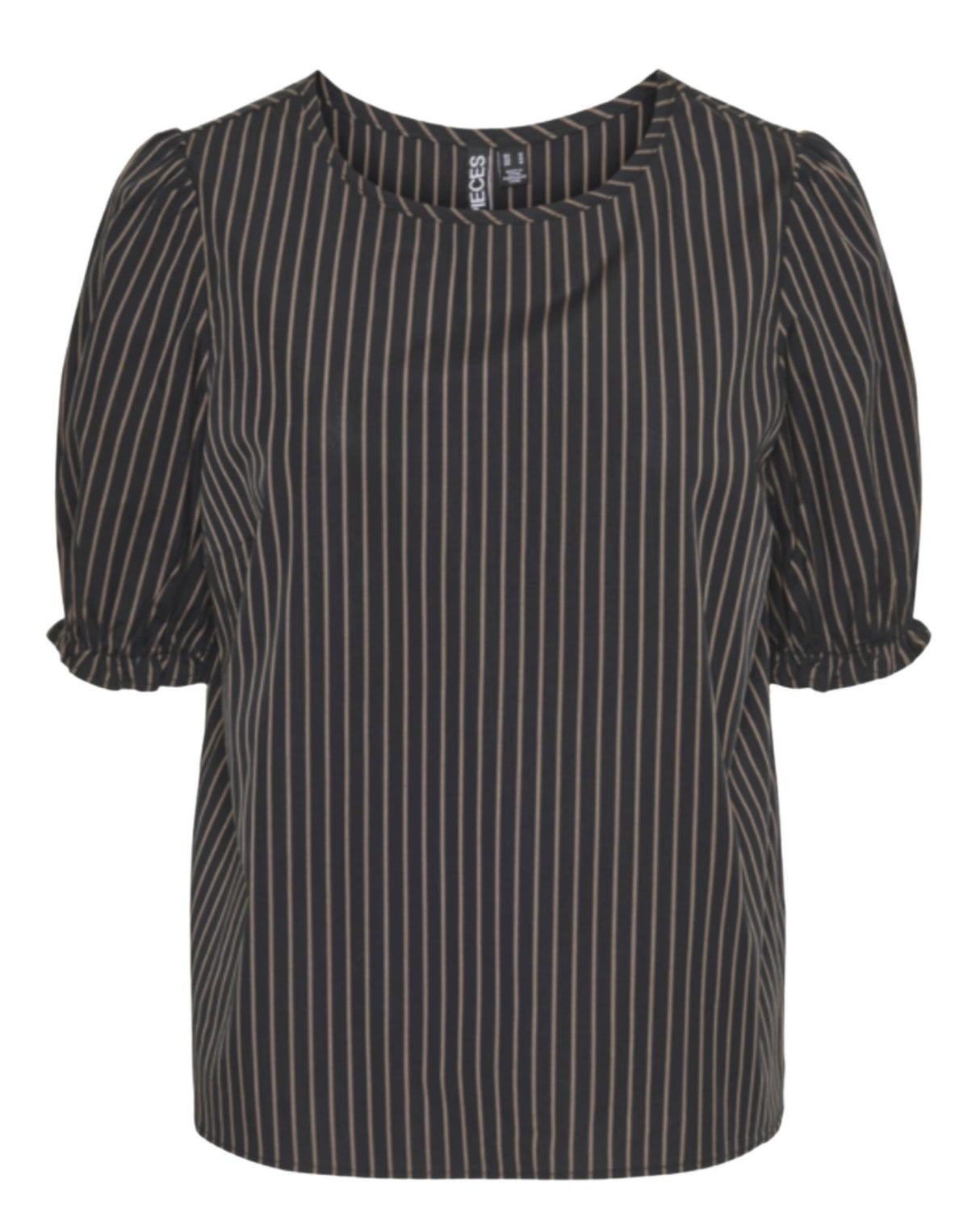 Black - Sort - pieces - bluse - striber - 17152056