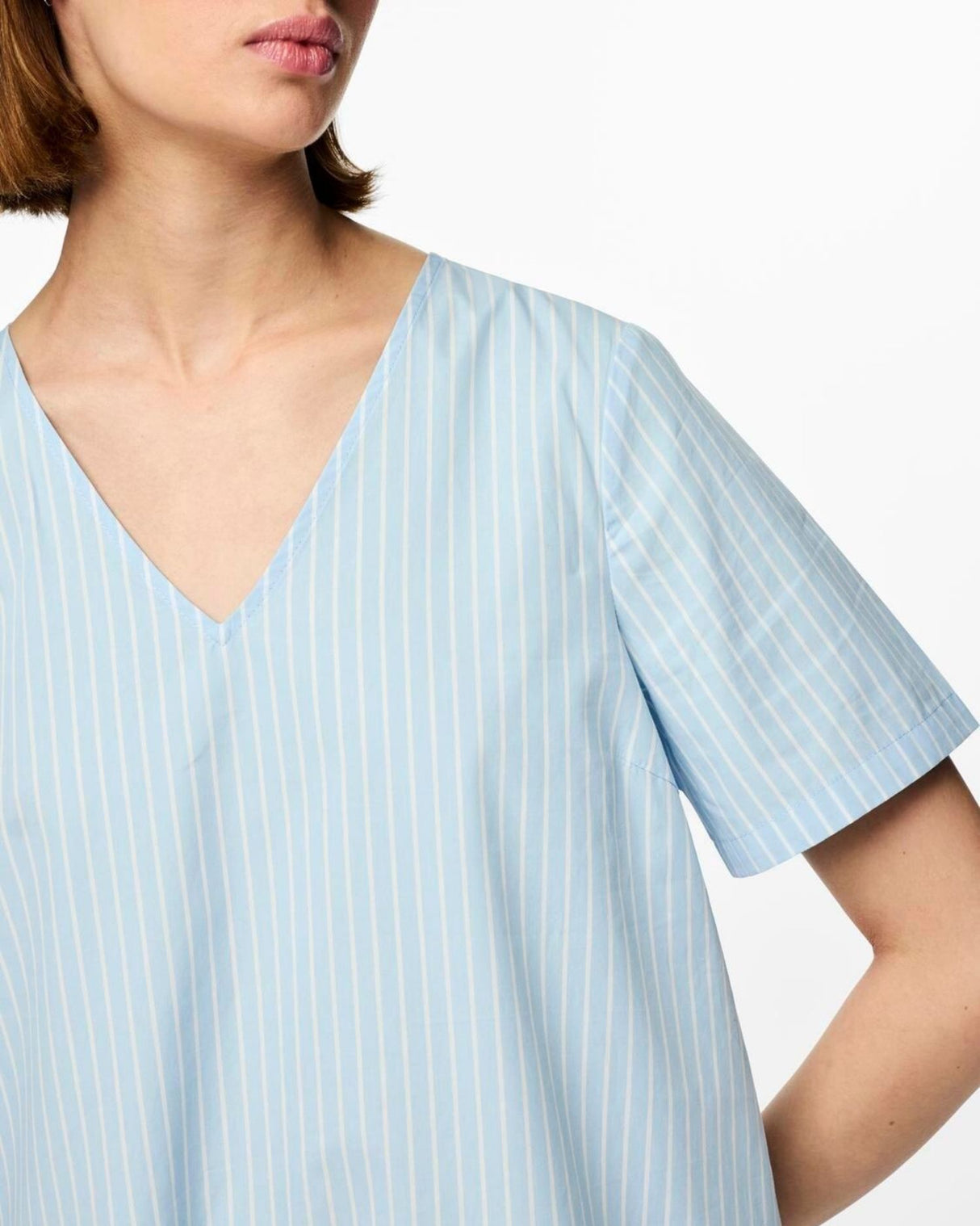 Light blue - airy blue - PIECES - dress - striped - 17152058