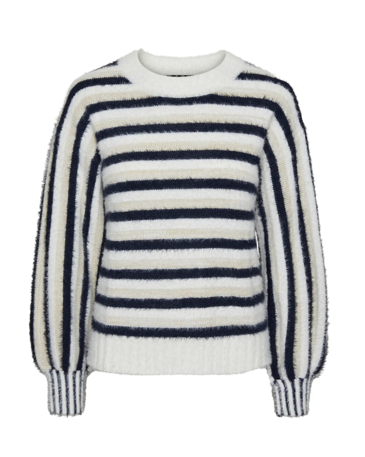 Hvid - cloud dancer/night sky - Pieces - strik - 17153373