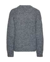 Grå - medium gray melange  - Pieces - strik trøje - 17154371