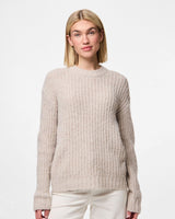 Offwhite - Silver Gray - PIECES - Striktrøje - uld - 17154371