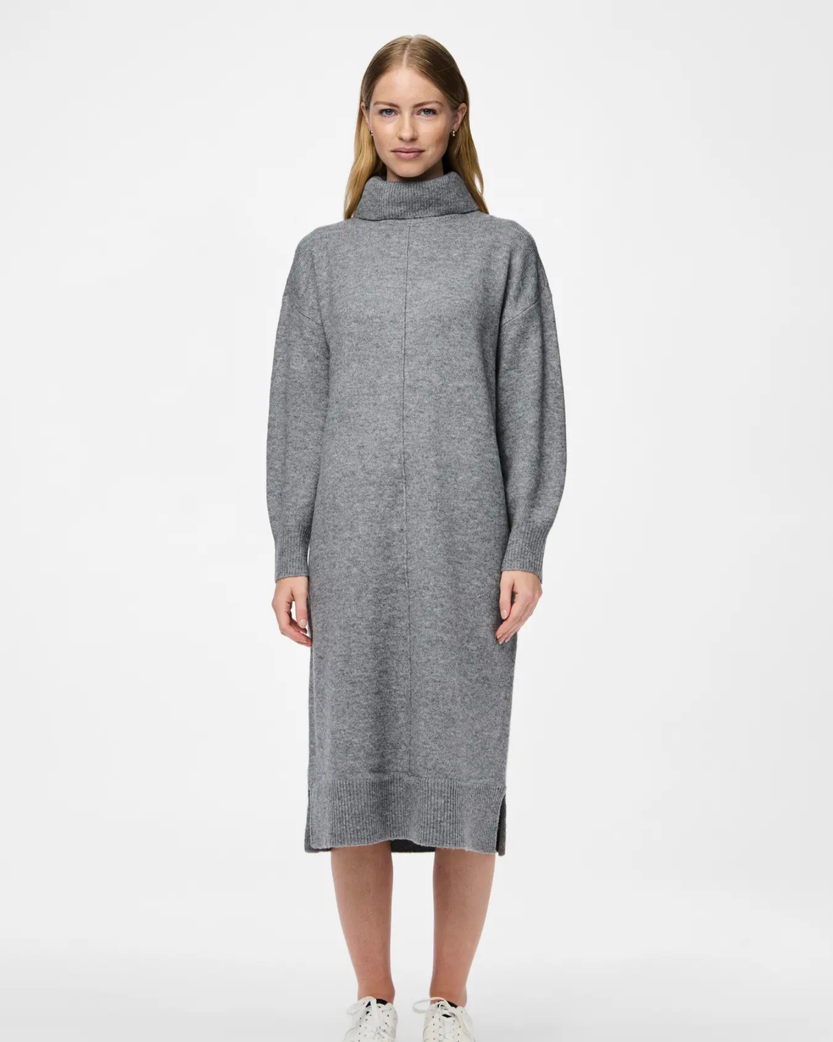 PIECES Medium Grey Melange Kjole - 17154430