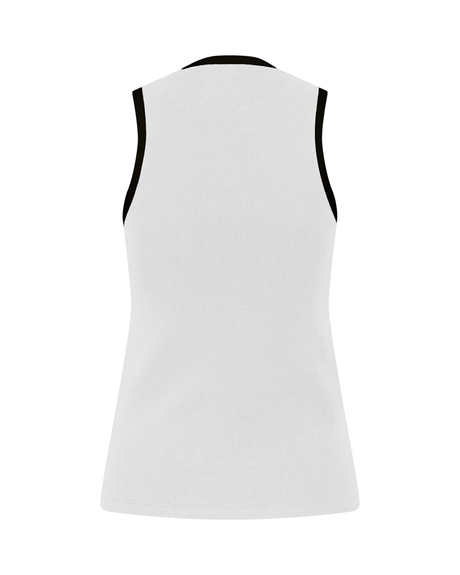 PIECES Bright White BLACK CONTRAST Top - 17154480