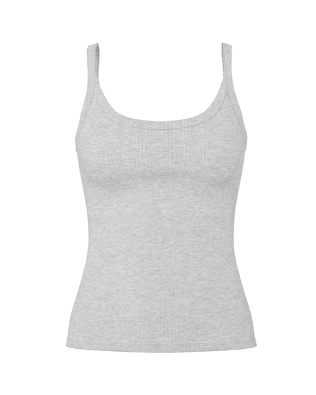Grå - Light Grey Melange - Pieces - Top - 17154482