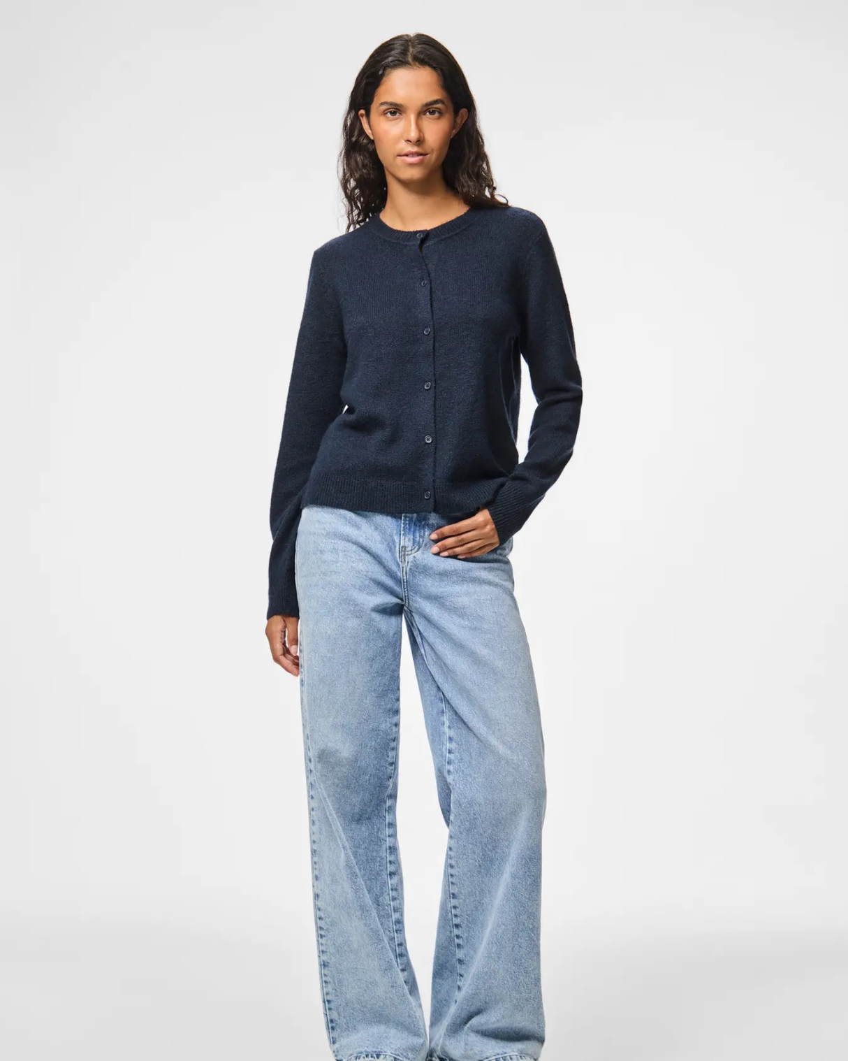 PIECES Sky Captain MELANGE Cardigan,Striktrøje - 17154486