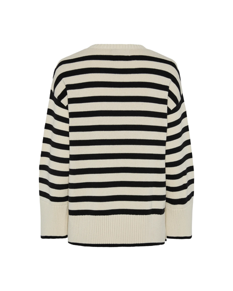 Sand/sort - Birch/Black - Pieces - Striktrøje - 17154521