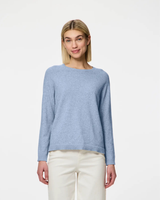 Blå - cashmere blue - Pieces - Striktrøje - style 17154650