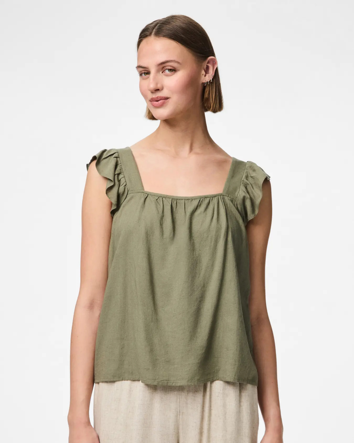 PIECES Deep Lichen Green Top - 17154740