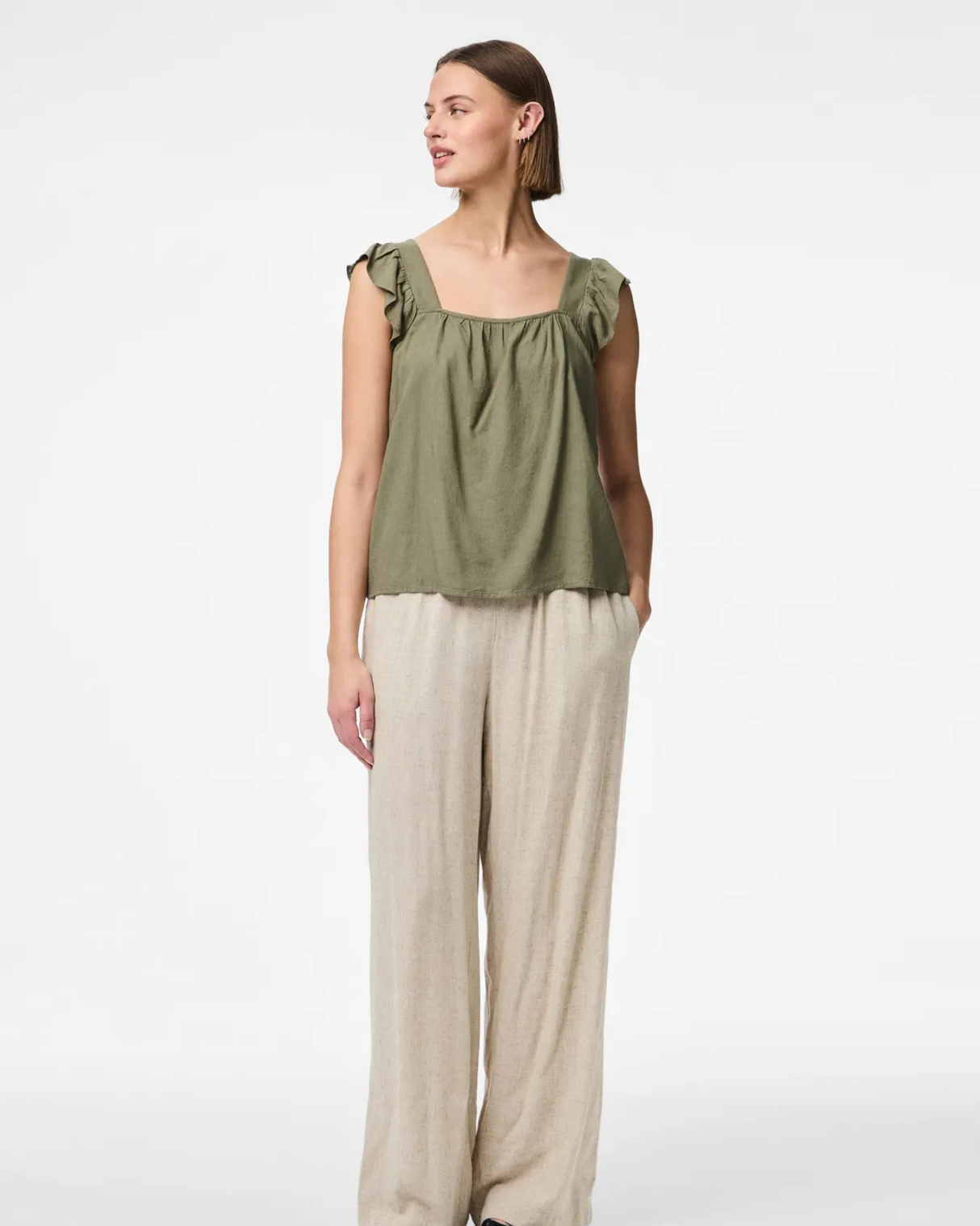 PIECES Deep Lichen Green Top - 17154740