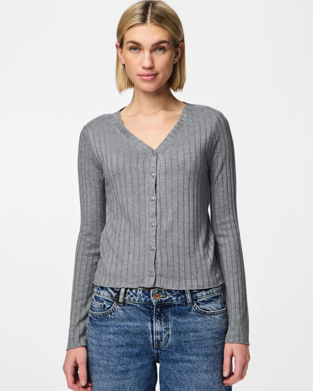 Grå - Ultimate Grey - Pieces - Bluse - 17154805