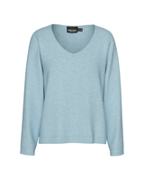 Light Blue - Cashmere Blue/Melange - Pieces - Sweater - 17154974