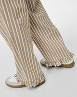 Sand - silver gray - Pieces - stribet bukser - 17155653