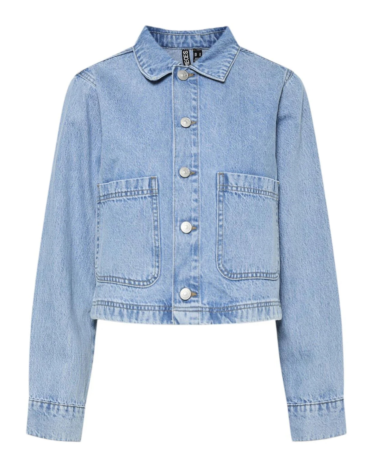 Blå - Light Blue Denim - PIECES - Jakke - 17155884