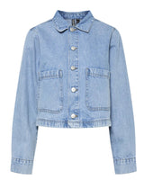 Blå - Light Blue Denim - PIECES - Jakke - 17155884