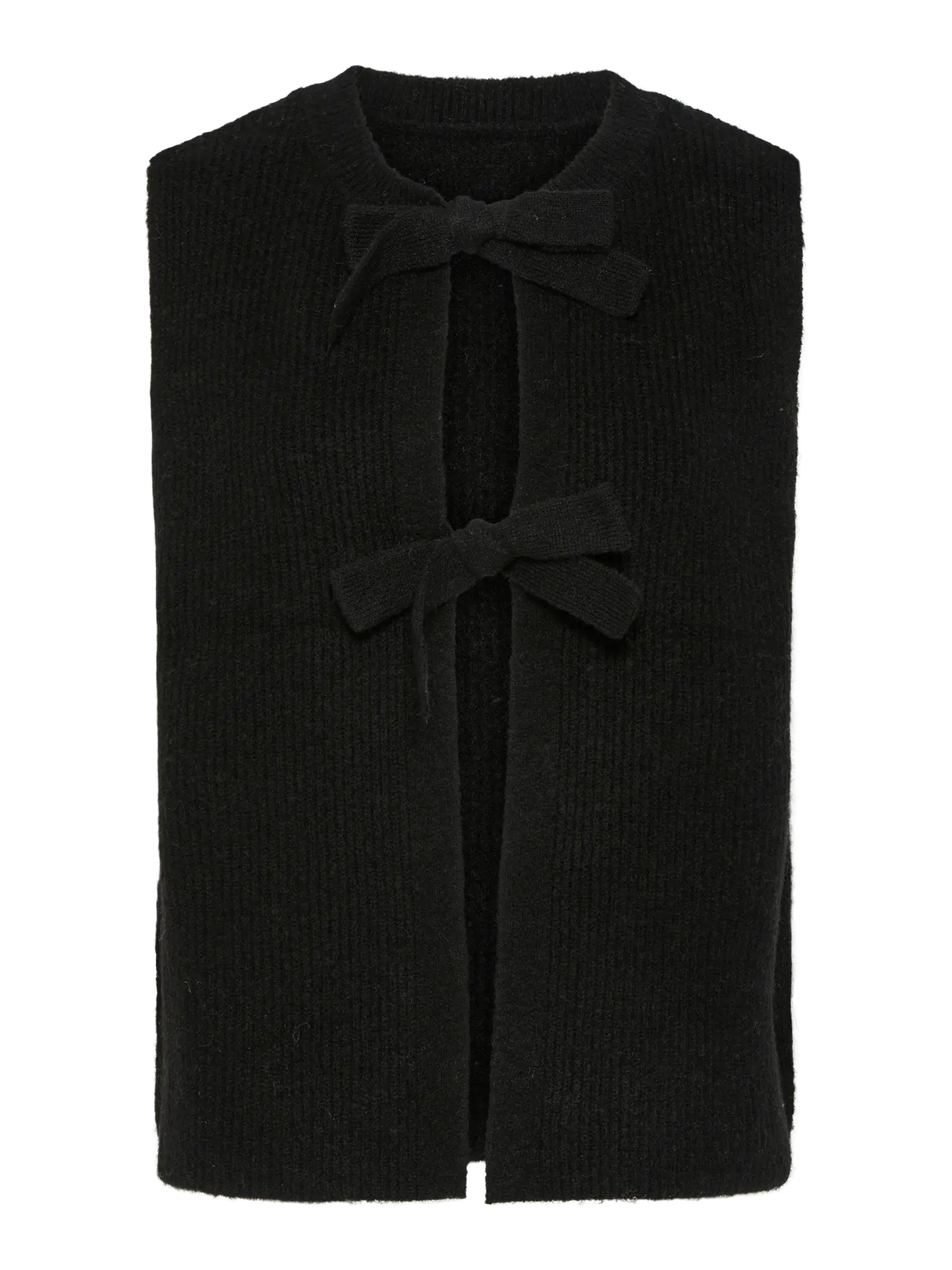 Sort black Striktrøje fra PIECES - 17156680