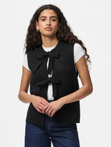 Sort black Striktrøje fra PIECES - 17156680