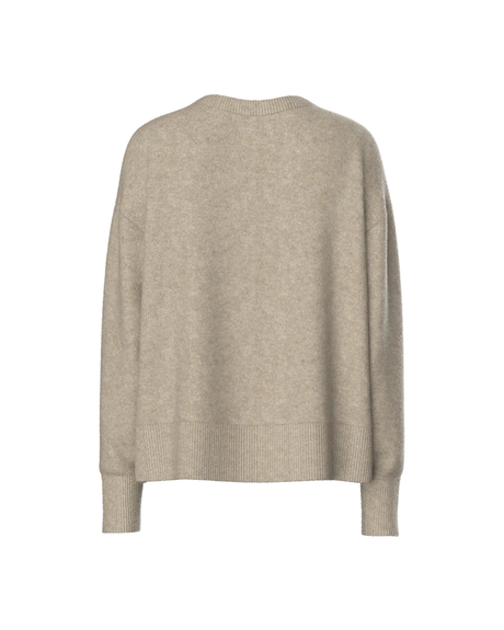 PIECES Taupe Gray MELANGE Striktrøje - 17156727