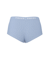 Lyseblå - Cashmere Blue/dot - Pieces - boksershorts med prikker - 17157022