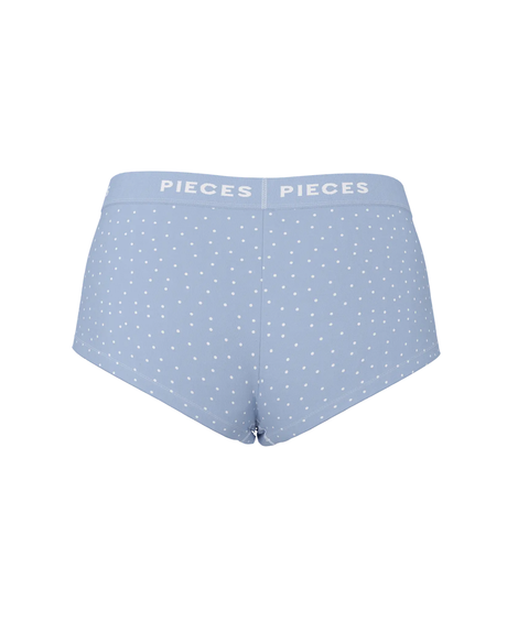 Lyseblå - Cashmere Blue/dot - Pieces - boksershorts med prikker - 17157022