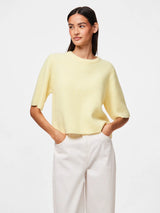 Pale Banana MELANGE Striktrøje fra PIECES - 17158204
