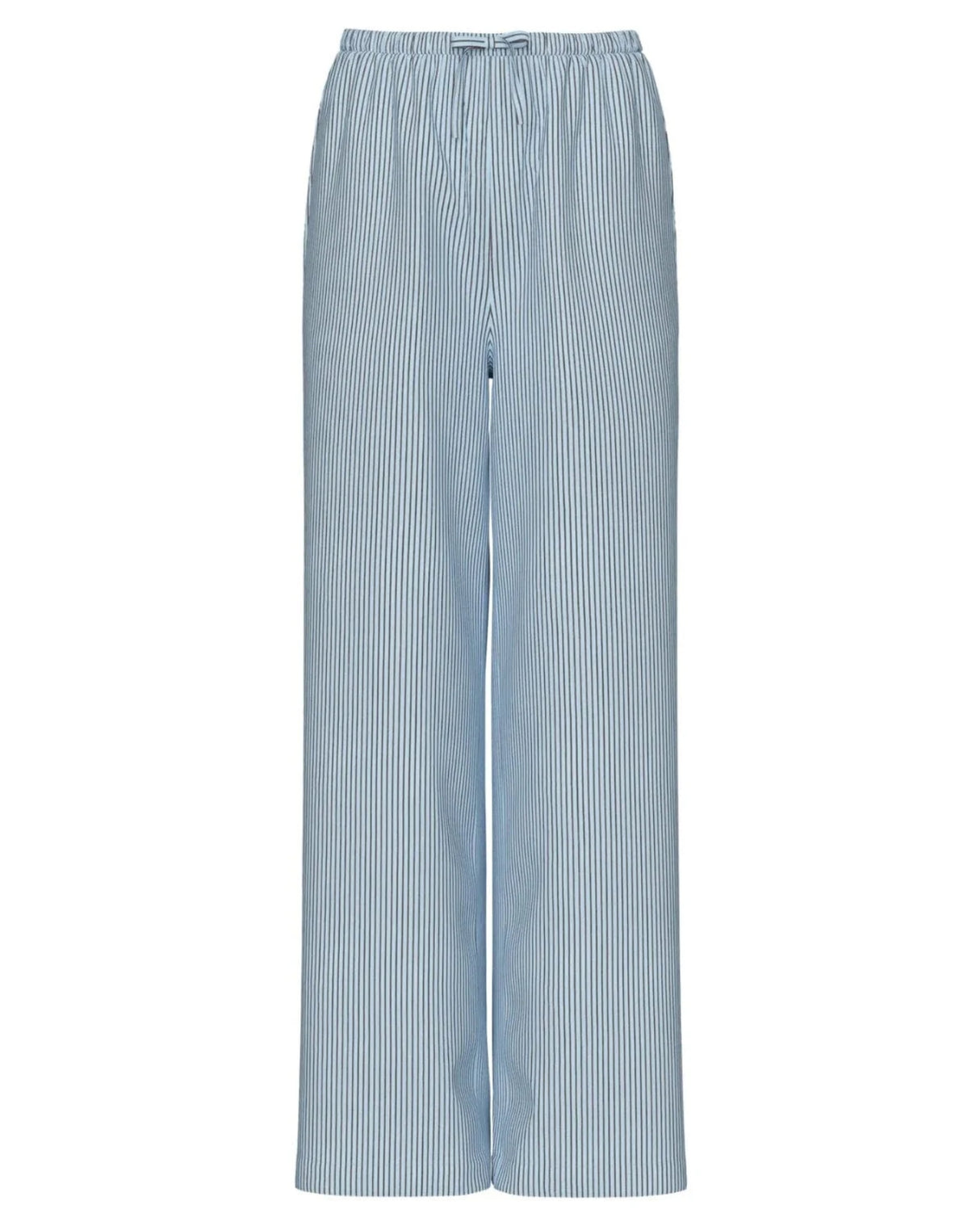 Blå - Cashmere Blue - Morel - Pieces - Bukser - Striber - 17158470