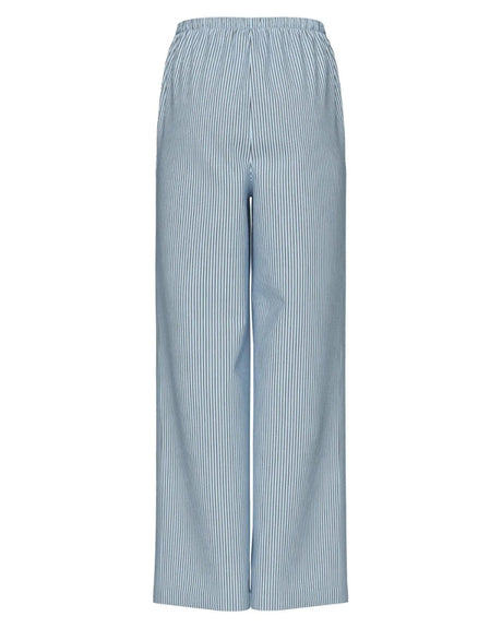 Blå - Cashmere Blue - Morel - Pieces - Bukser - Striber - 17158470