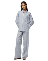 Blå - Cashmere Blue - Morel - Pieces - Bukser - Striber - 17158470