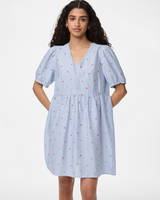 Blå - Lichen Blue - Pieces - Kjole - med kirsebær - 17158859