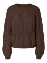 Brun Striktrøje fra PIECES - 17158924