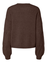 Brun Striktrøje fra PIECES - 17158924