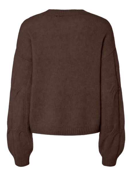 Brun Striktrøje fra PIECES - 17158924