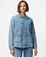 Blå - Medium Blue Denim - Pieces - Denimjakke - 17159444