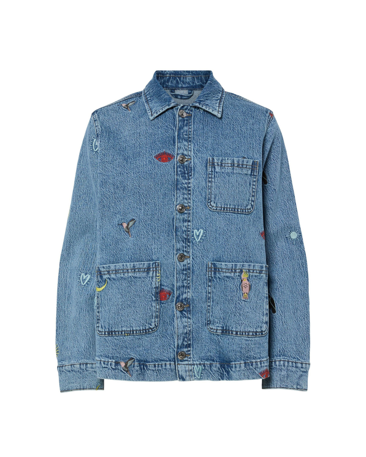 Blå - Medium Blue Denim - Pieces - Denimjakke - 17159444