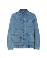 Blå - Medium Blue Denim - Pieces - Denimjakke - 17159444
