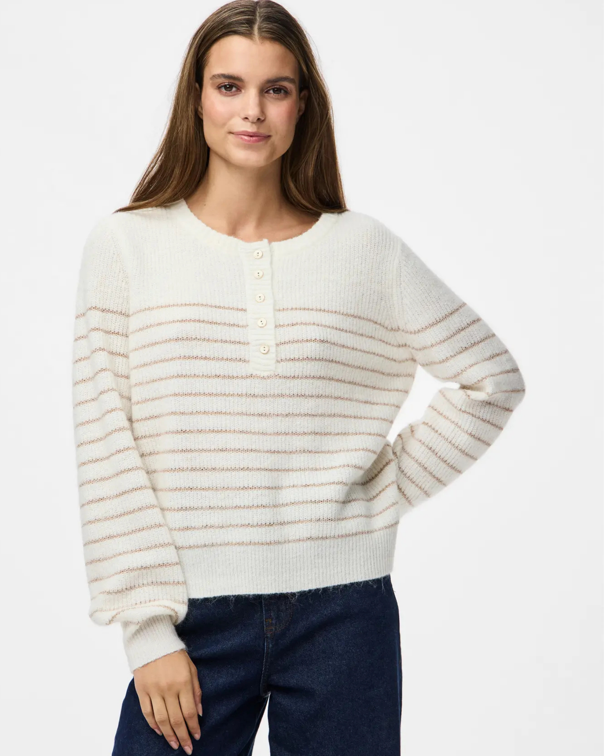 Sand/black - Birch/Black - Pieces - Sweater - 17154521