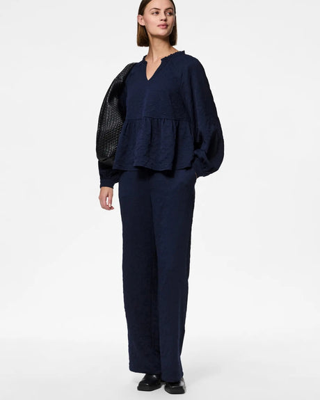 Mørkeblå - Maritime Blue - Pieces - Bukser - 17160336