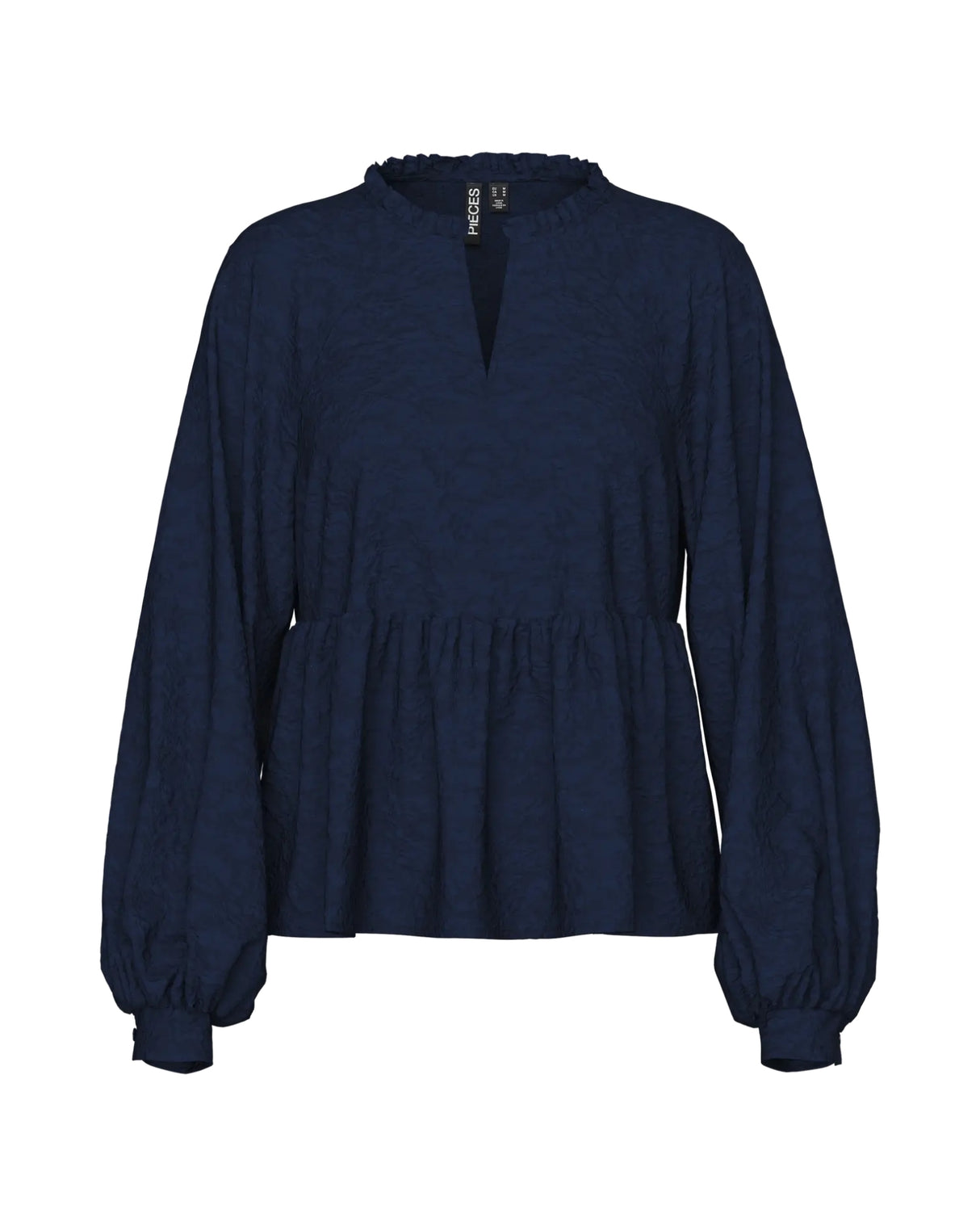 Mørkeblå - Maritime Blue - Pieces - Bluse - 17160337