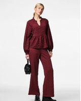 Rød - Tawny Port - Pieces - Bluse - 17160337