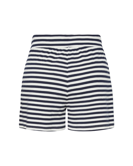Mørkeblå/Hvid - Maritime Blue/Cloud Dancer - Pieces - Shorts - Stribet - 17161308