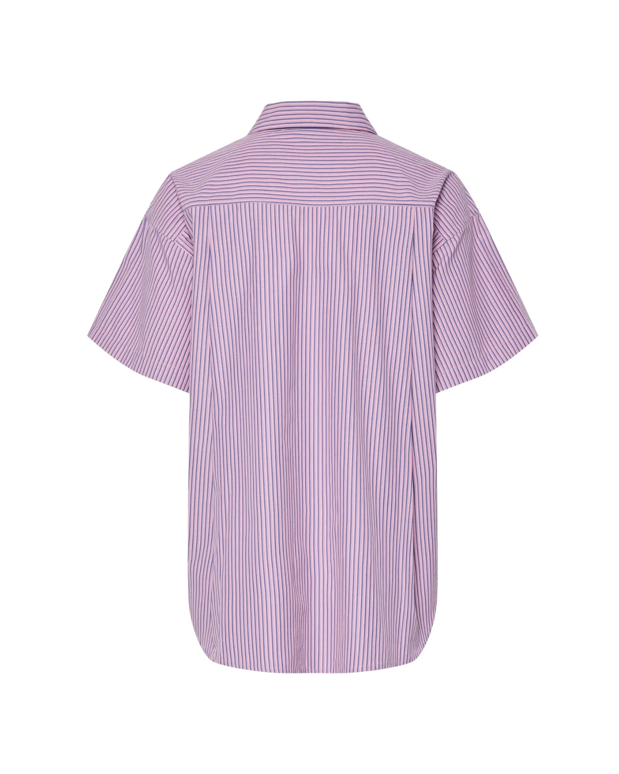 Lyserød - Fuchsia Pink/Blue - Pieces - Skjorte - 17161345