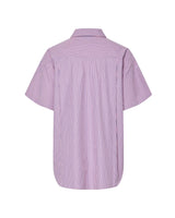 Lyserød - Fuchsia Pink/Blue - Pieces - Skjorte - 17161345