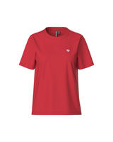 Rød - Goji Berry - Pieces - T-shirt - med lyserødt hjerte - 17162037