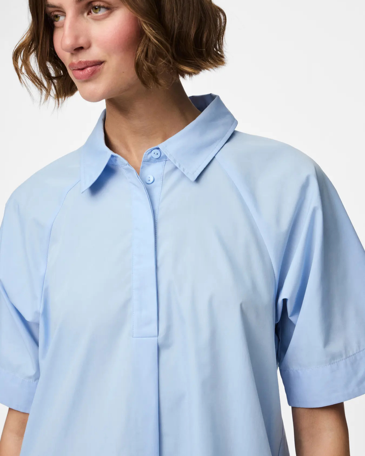 Lyseblå - Cashmere blue - Pieces - Skjortekjole - 17163244