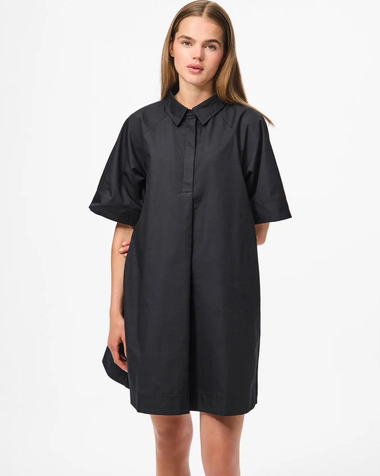 Sort - Black - Pieces - Skjortekjole - 17163244