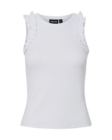 Hvid - bright white - Pieces - rib top - 17163264