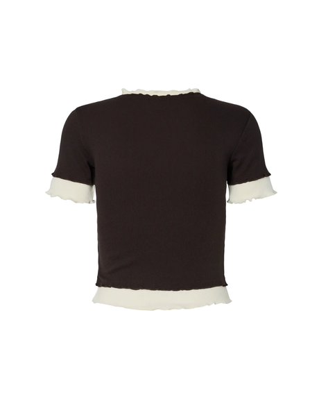 Brun - deilcioso/cloud dancer - Pieces - T-shirt - 17164260