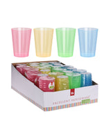 Drinking glasses in recyclable plastic 6 pcs 280 ml in colors