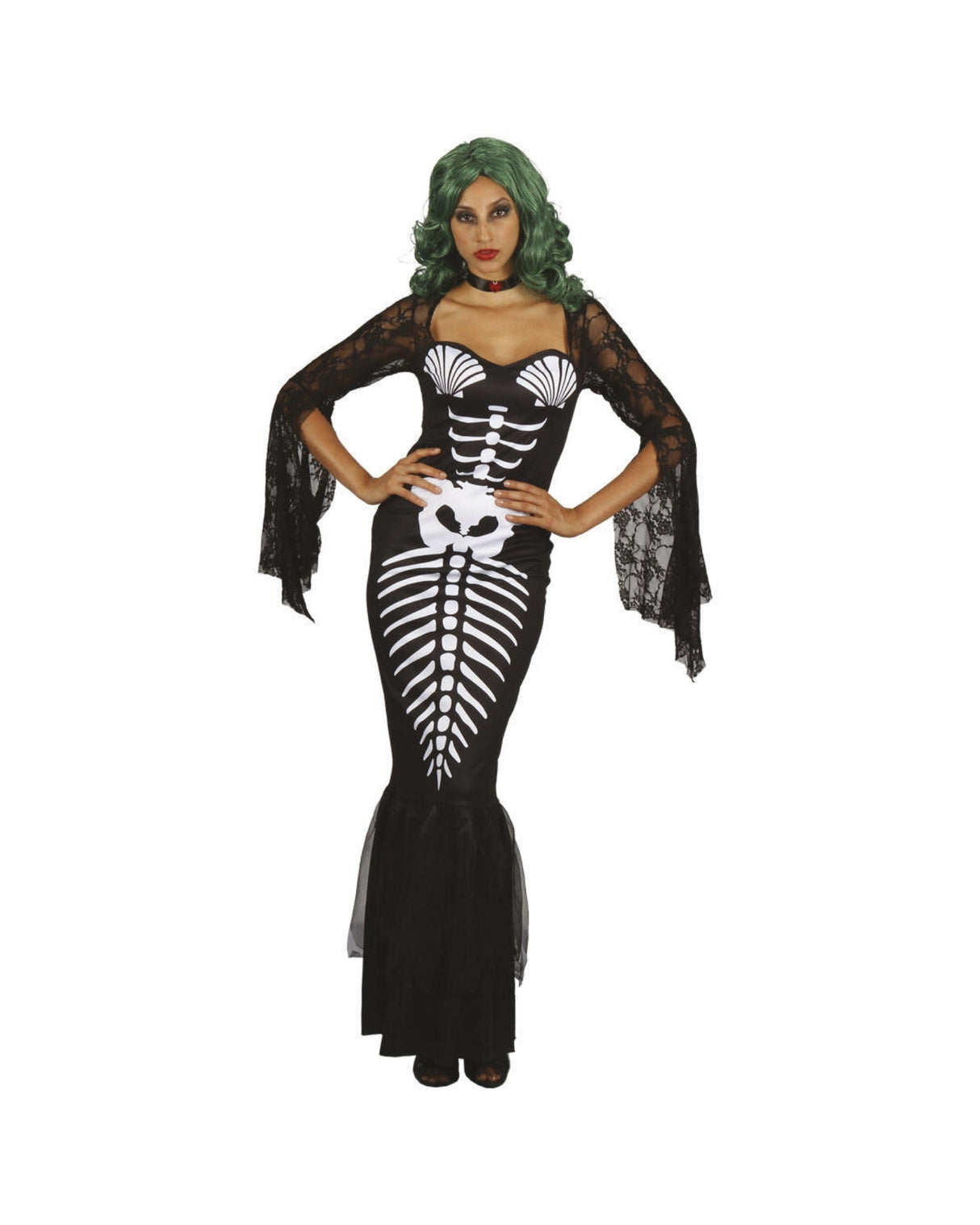 Adult skeleton mermaid costume L-XL
