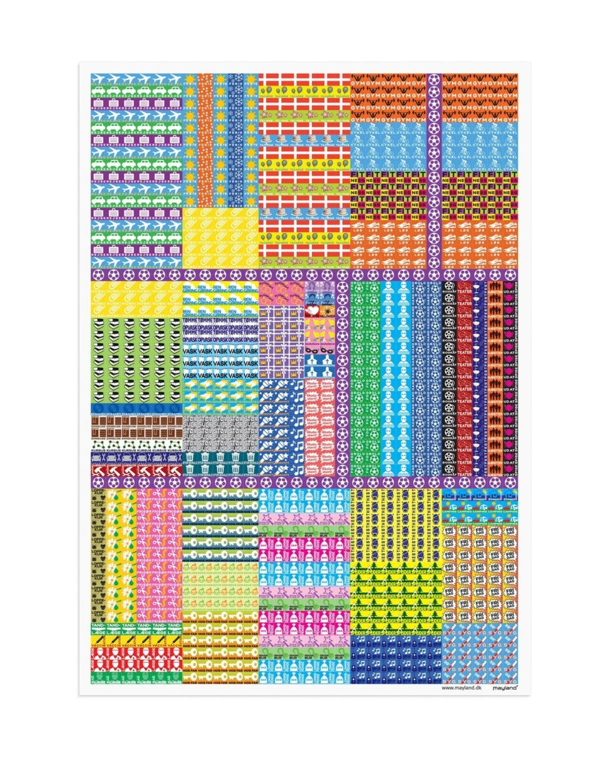 Familiekalender Otto Dickmeiss & Lilja Scherfig 6 kol. A3 2026 - Fra Mayland